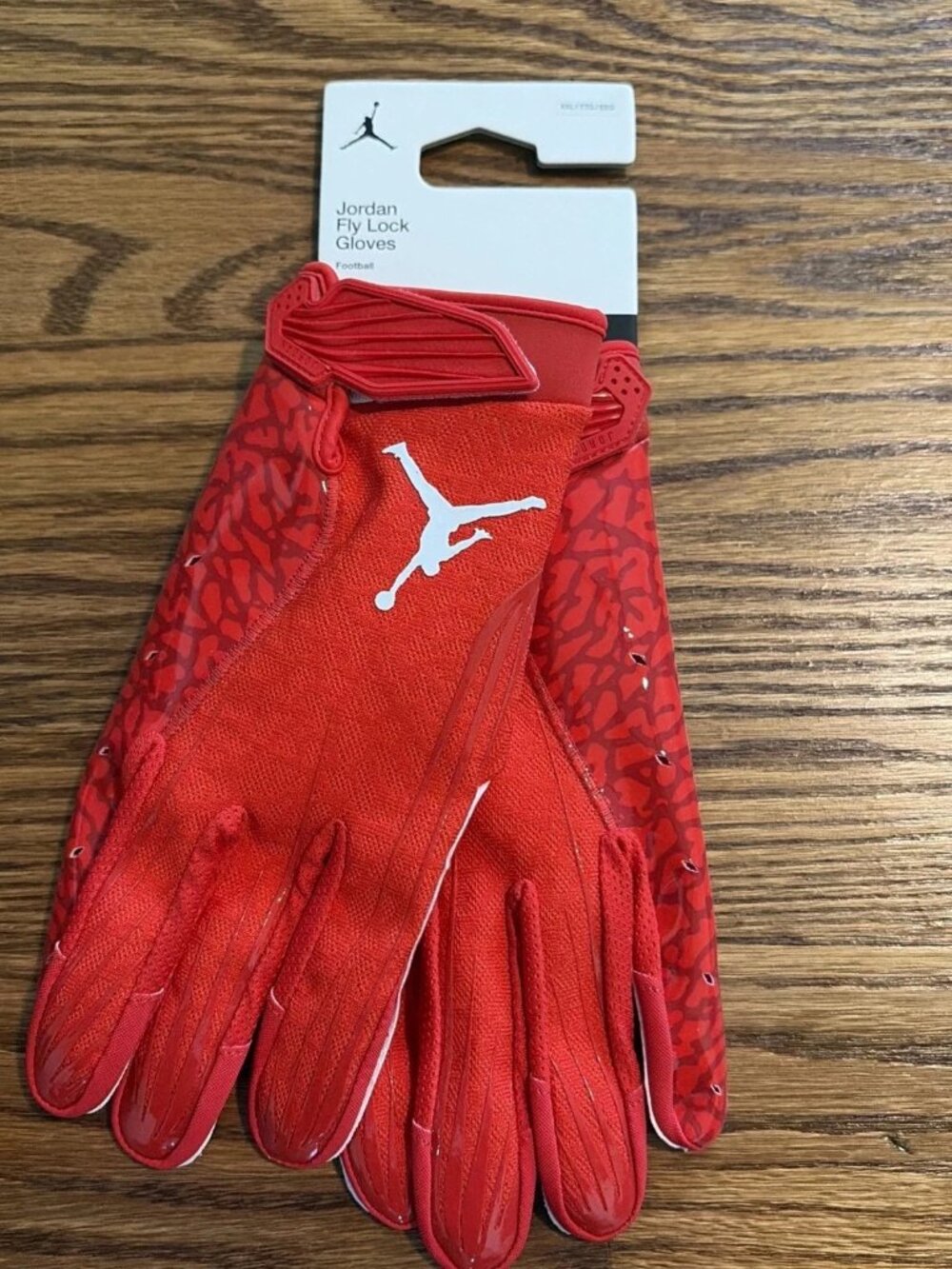 Nike Jordan Fly Lock Football Gloves Red White Men’s Size 2XL FJ8558-623